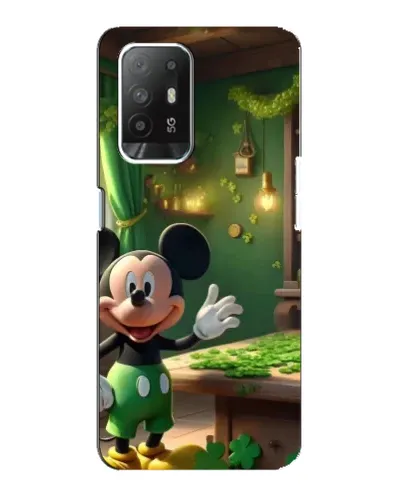 Чехол для OPPO Reno 5z с картинкой «Микки в мастерской»