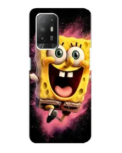 Чехол для OPPO Reno 5z с картинкой «Взрывной Спанч Боб»
