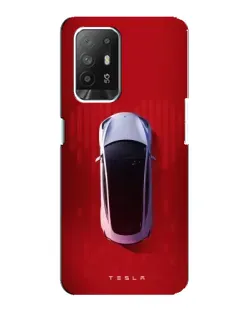 Чехол для OPPO Reno 5z с картинкой «Tesla Top View»