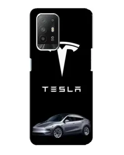 Чехол для OPPO Reno 5z с картинкой «Tesla Model Y»