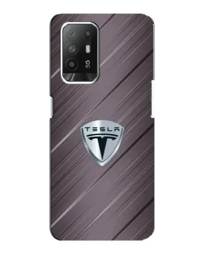 Чехол для OPPO Reno 5z с картинкой «Металлическая текстура Tesla» Чехол для OPPO Reno 5z с картинкой «Металлическая текстура Tesla»
