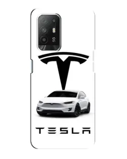 Чехол для OPPO Reno 5z с картинкой «Tesla White Style»