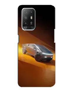 Чехол для OPPO Reno 5z с картинкой «Cybertruck в пустыне»