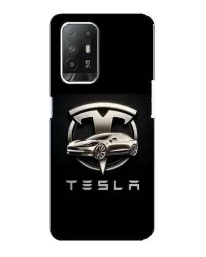 Чехол для OPPO Reno 5z с картинкой «Tesla — серебристое авто» Чехол для OPPO Reno 5z с картинкой «Tesla — серебристое авто»