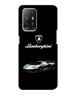 Чехол для OPPO Reno 5z с картинкой «Логотип Lamborghini классика»