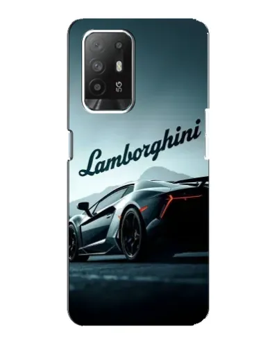 Чехол для OPPO Reno 5z с картинкой «Классическая надпись Lamborghini»