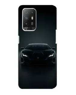 Чехол для OPPO Reno 5z с картинкой «Черный Lamborghini Aventador»