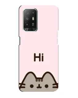 Чехол для OPPO Reno 5z с картинкой «Пушин говорит Hi»