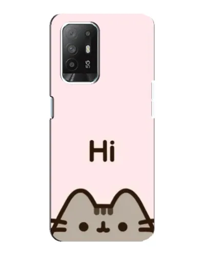 Чехол для OPPO Reno 5z с картинкой «Пушин говорит Hi»