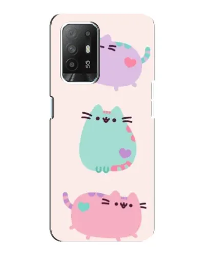 Чехол для OPPO Reno 5z с картинкой «Pusheen трио»