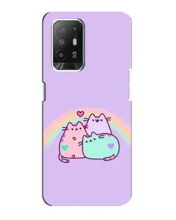 Чехол для OPPO Reno 5z с картинкой «Радужные Пушины»