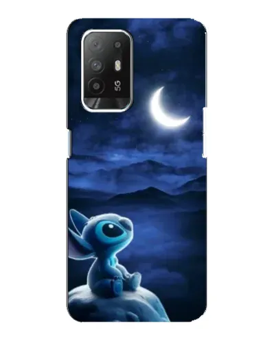 Чехол для OPPO Reno 5z с картинкой «Лунная ночь Стича»