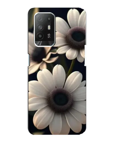 Чехол для OPPO Reno 5z с картинкой «Белые маргаритки макро»