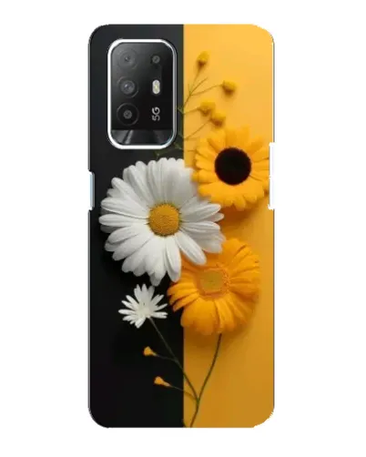 Чехол для OPPO Reno 5z с картинкой «Подсолнух и ромашка»