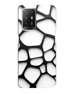 Чехол для OPPO Reno 5z с картинкой «Белая объемная сетка» Чехол для OPPO Reno 5z с картинкой «Белая объемная сетка»