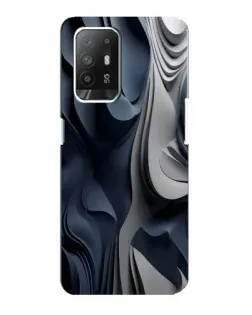 Чехол для OPPO Reno 5z с картинкой «Объемные синие складки» Чехол для OPPO Reno 5z с картинкой «Объемные синие складки»