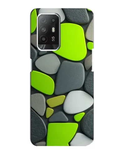 Чехол для OPPO Reno 5z с картинкой «Яркая неоновая галька»