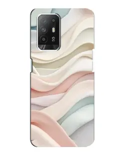 Чехол для OPPO Reno 5z с картинкой «Пастельные нежные волны»