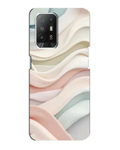 Чехол для OPPO Reno 5z с картинкой «Пастельные нежные волны»