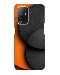 Чехол для OPPO Reno 5z с картинкой «Геометрия оранжевых кругов»