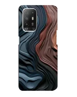 Чехол для OPPO Reno 5z с картинкой «Цветные волны каньона»