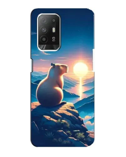 Чехол для OPPO Reno 5z с картинкой «Закат солнца с капибарой» Чехол для OPPO Reno 5z с картинкой «Закат солнца с капибарой»