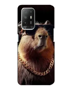 Чехол для OPPO Reno 5z с картинкой «Капибара золотая цепь»