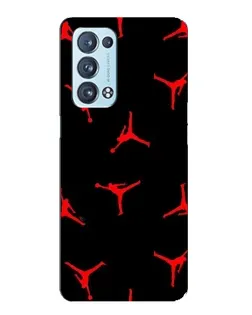 Чехол для OPPO Reno6 Pro Plus 5G с картинкой «Jordan Red Pattern»