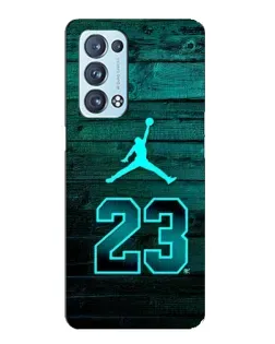Чехол для OPPO Reno6 Pro Plus 5G с картинкой «Jordan Cyan 23»