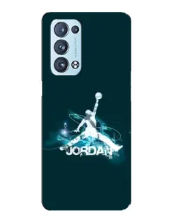 Чехол для OPPO Reno6 Pro Plus 5G с картинкой «Jordan Blue Fire»