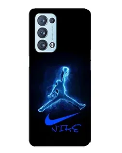 Чехол для OPPO Reno6 Pro Plus 5G с картинкой «Jordan Neon Blue»