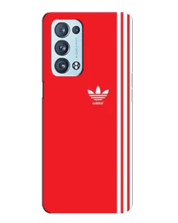 Чехол для OPPO Reno6 Pro Plus 5G с картинкой «Красный минимализм Adidas»