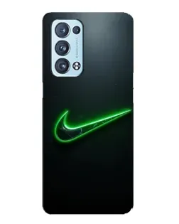 Чехол для OPPO Reno6 Pro Plus 5G с картинкой «Неоновый контур Nike» Чехол для OPPO Reno6 Pro Plus 5G с картинкой «Неоновый контур Nike»