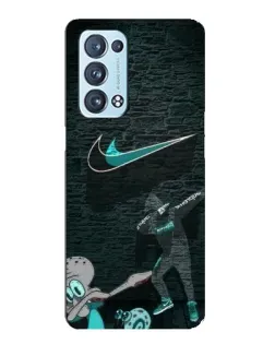 Чехол для OPPO Reno6 Pro Plus 5G с картинкой «Спортивный арт Nike»