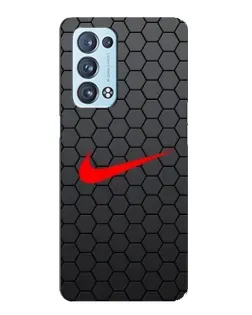 Чехол для OPPO Reno6 Pro Plus 5G с картинкой «Nike — карбоновая сетка»