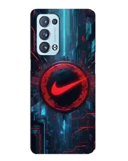 Чехол для OPPO Reno6 Pro Plus 5G с картинкой «Техногенный стиль Nike»