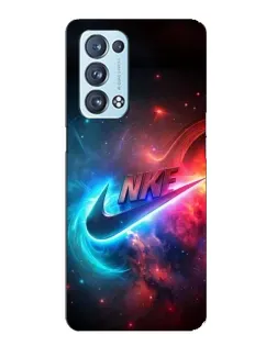 Чехол для OPPO Reno6 Pro Plus 5G с картинкой «Огненный логотип Nike»