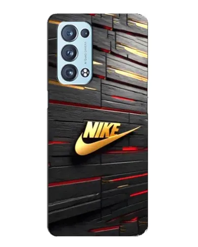 Чехол для OPPO Reno6 Pro Plus 5G с картинкой «Золотой Nike на металле»