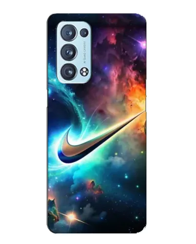 Чехол для OPPO Reno6 Pro Plus 5G с картинкой «Космический Nike Swoosh»