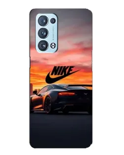Чехол для OPPO Reno6 Pro Plus 5G с картинкой «Nike и суперкар»