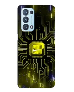 Чехол для OPPO Reno6 Pro Plus 5G с картинкой «Nike — золотая искра»