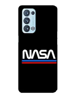 Чехол для OPPO Reno6 Pro Plus 5G с картинкой «NASA — классика Red Blue»