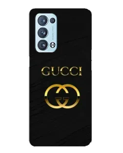 Чехол для OPPO Reno6 Pro Plus 5G с картинкой «Золотой логотип Gucci»