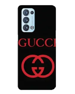 Чехол для OPPO Reno6 Pro Plus 5G с картинкой «Gucci — красный логотип»
