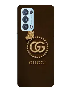 Чехол для OPPO Reno6 Pro Plus 5G с картинкой «Gucci — золотая бабочка»