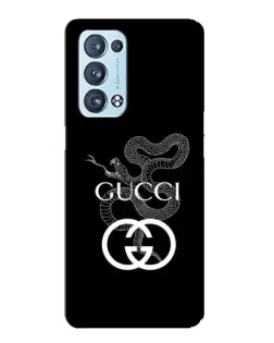 Чехол для OPPO Reno6 Pro Plus 5G с картинкой «Gucci — серебряная змея»