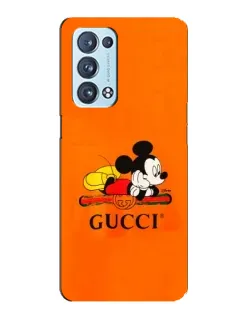 Чехол для OPPO Reno6 Pro Plus 5G с картинкой «Микки Маус Gucci — оранж»