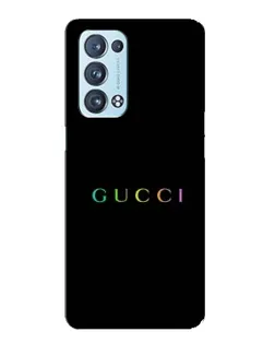 Чехол для OPPO Reno6 Pro Plus 5G с картинкой «Gucci — неоновый минимализм»