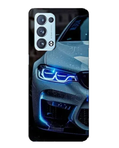 Чехол для OPPO Reno6 Pro Plus 5G с картинкой «Взгляд BMW с синими фарами» Чехол для OPPO Reno6 Pro Plus 5G с картинкой «Взгляд BMW с синими фарами»