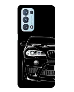 Чехол для OPPO Reno6 Pro Plus 5G с картинкой «Темный силуэт BMW»